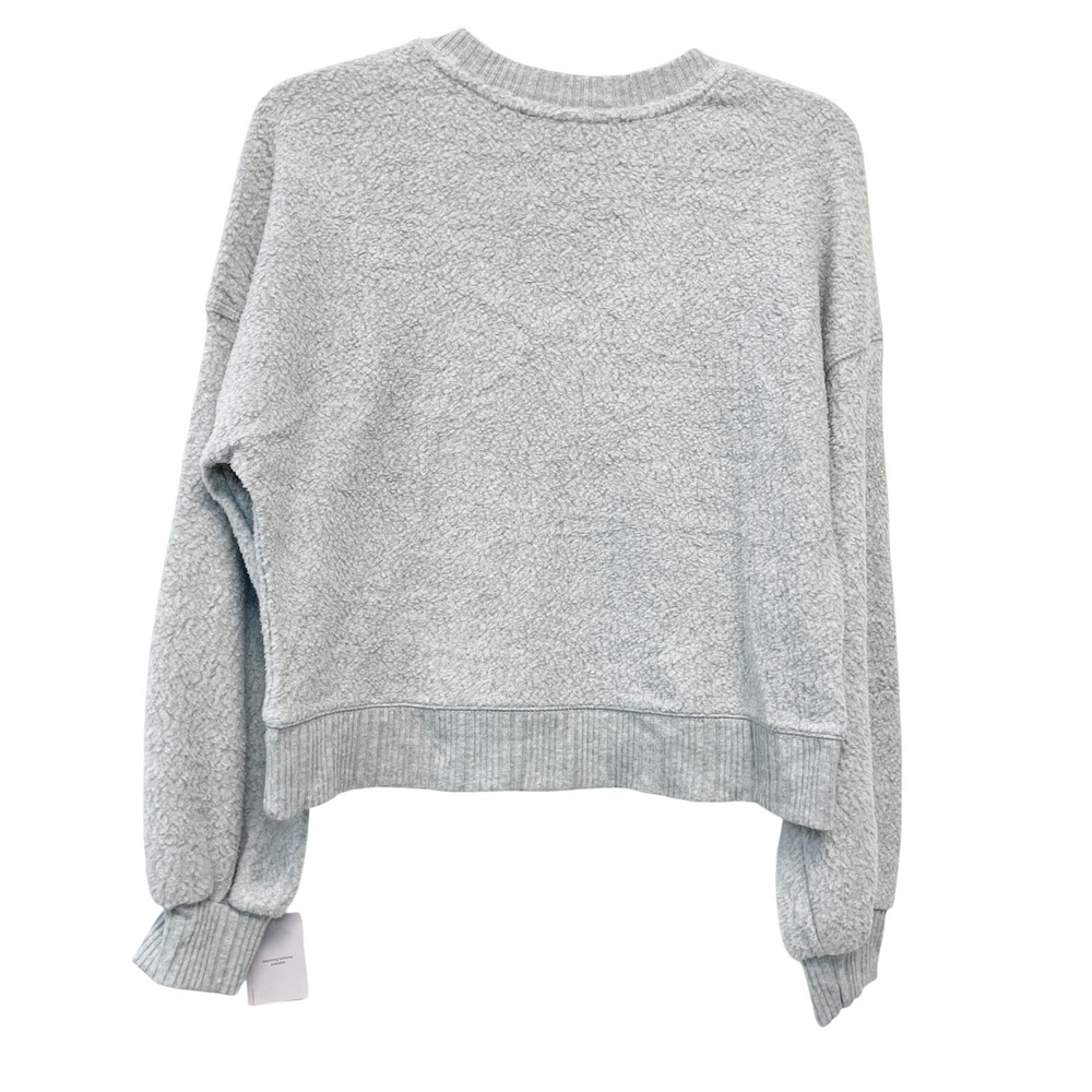 Auden Women's Gray Teddy Long Sleeve Pullover Sweatshirt Size Small - Picture 3 of 6